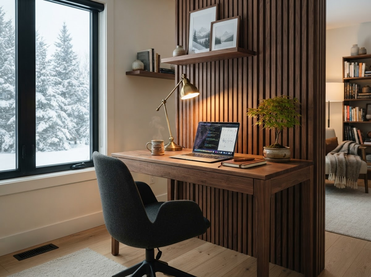 TimberLine™ Walnut Slat Wall Panel – 270 × 110 cm